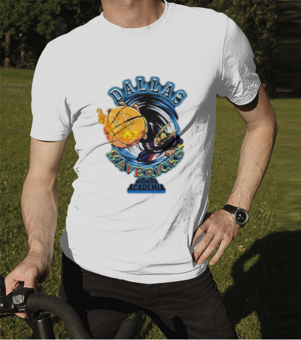 Dallas Mavericks My Hero Academia All Might NBA Collaboration T-Shirt