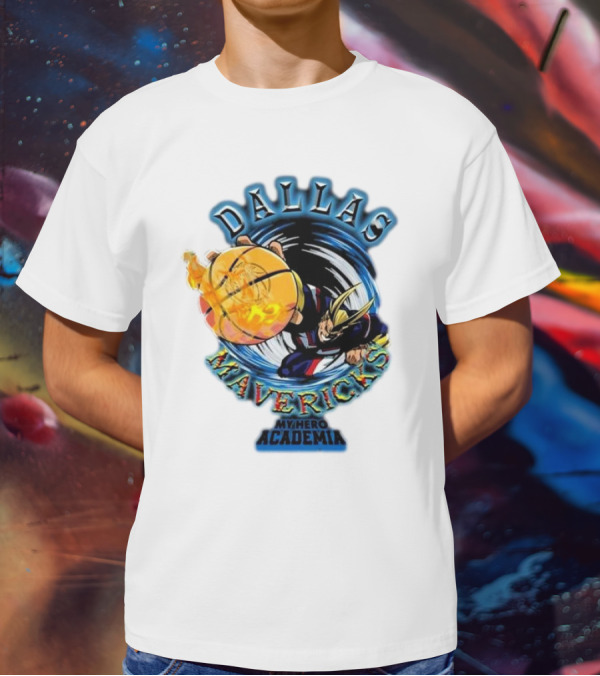 Dallas Mavericks My Hero Academia All Might NBA Collaboration T-Shirt