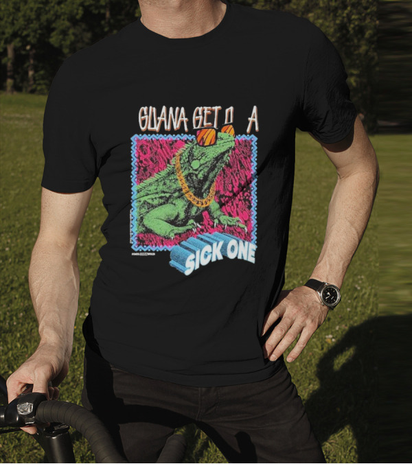 Foos Gone Wild Iguana Get On A Sick One With Sunglasses And Gold Chain T-Shirt