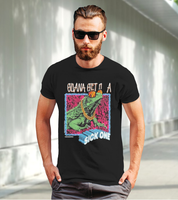 Foos Gone Wild Iguana Get On A Sick One With Sunglasses And Gold Chain T-Shirt