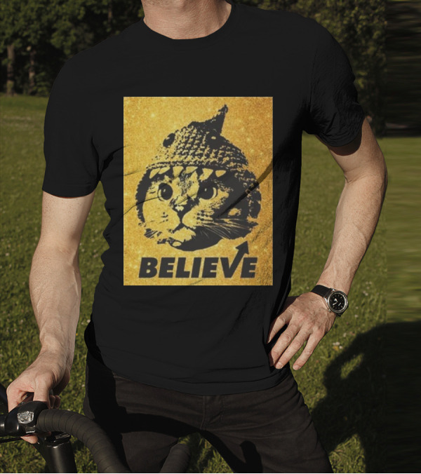 Believe Shark Cat Solana Gold T-Shirt