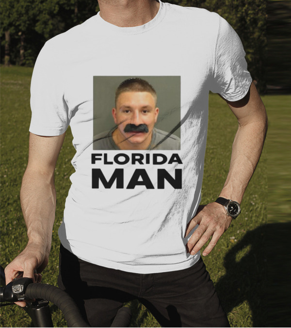 Stevewilldoit Florida Man Image Black Mustache Face T-Shirt