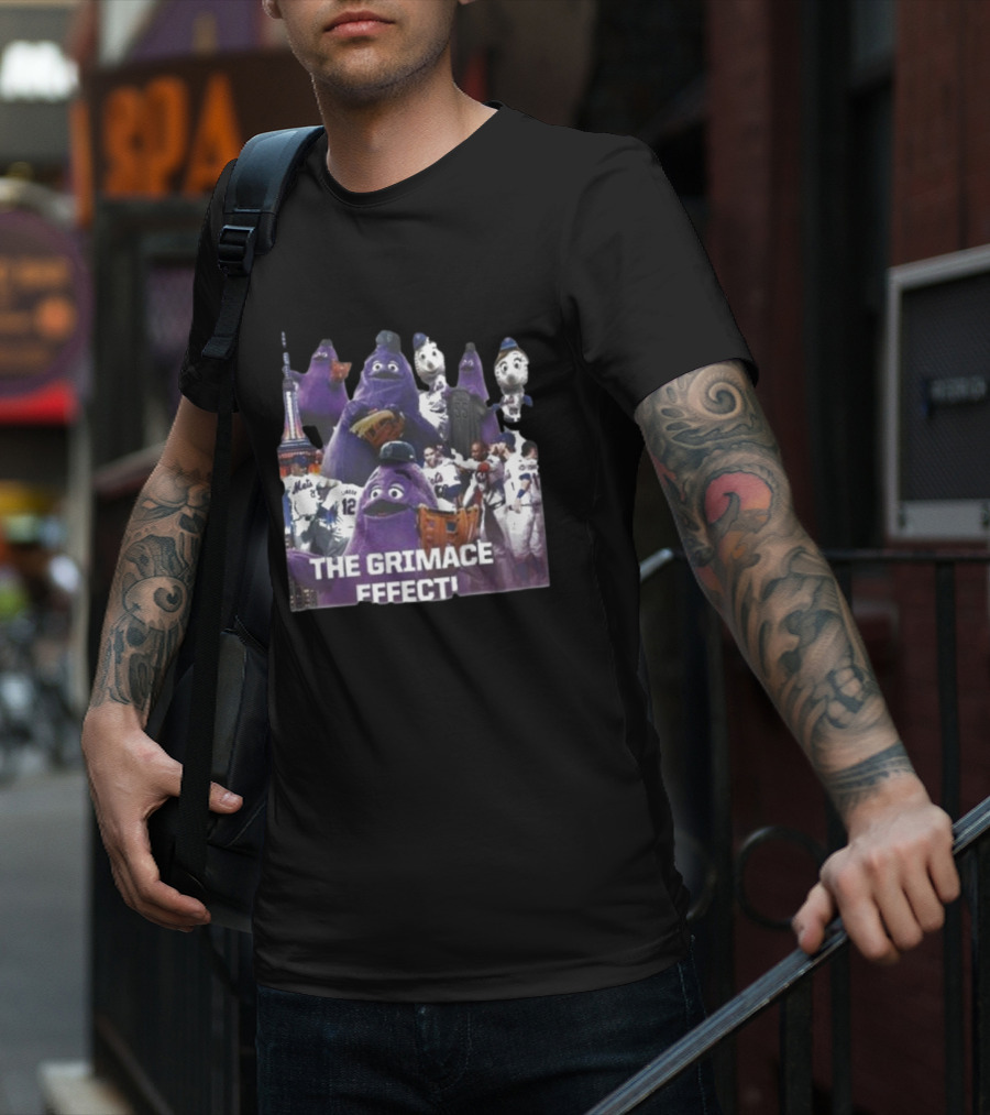 The Grimace Effect New York Mets Players And Mascots T-Shirt