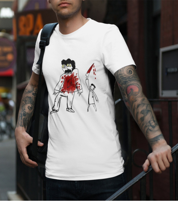 Suitably Grim Argento Horror Bloodshed Scene T-Shirt