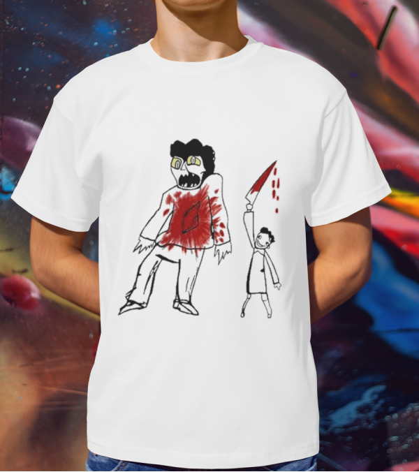 Suitably Grim Argento Horror Bloodshed Scene T-Shirt