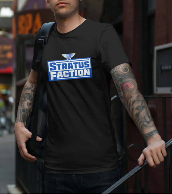 Trishstratus Stratus Faction Logo Blue And White T-Shirt