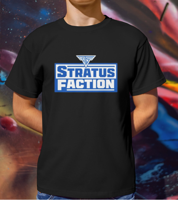 Trishstratus Stratus Faction Logo Blue And White T-Shirt