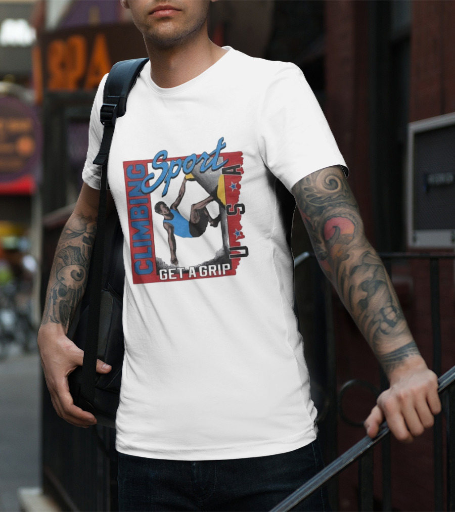 Sport Climbing USA Get A Grip T-Shirt