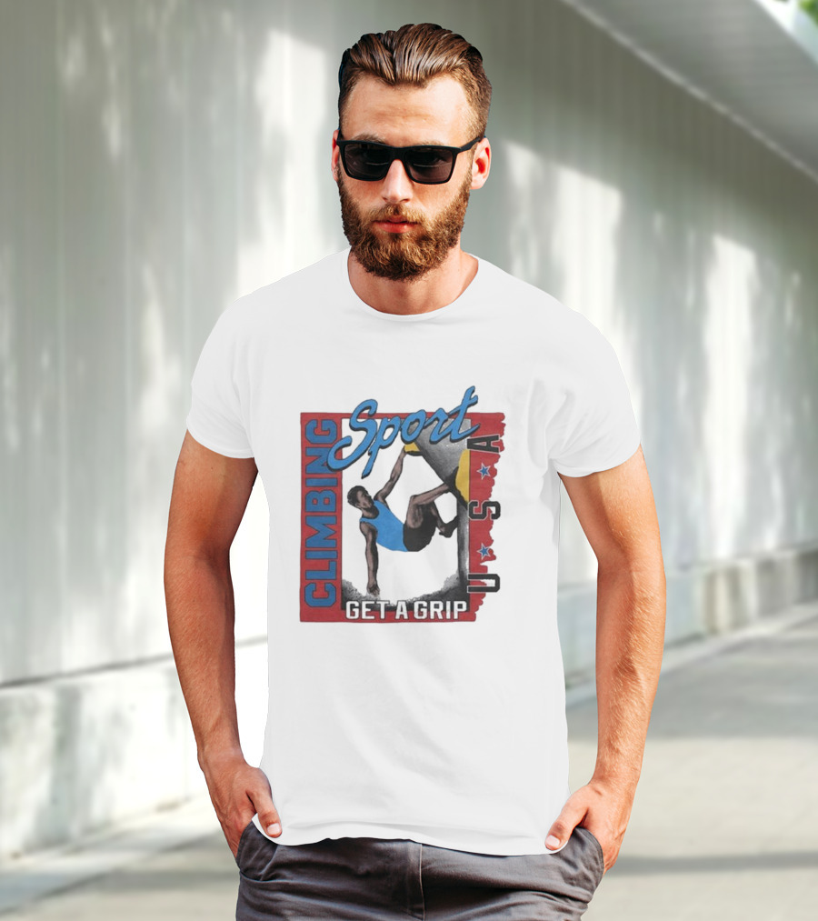 Sport Climbing USA Get A Grip T-Shirt