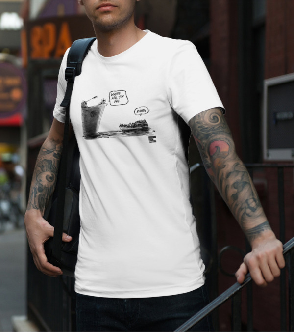 Where Are You From Earth Simon Kneebone Refugees Boat Freedom Publishing T-Shirt