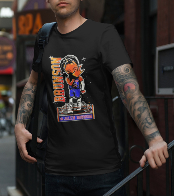 Jalen Brunson Knicks WWE Ring T-Shirt