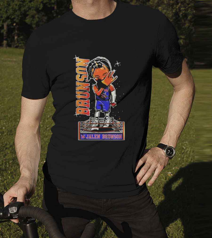 Jalen Brunson Knicks WWE Ring T-Shirt