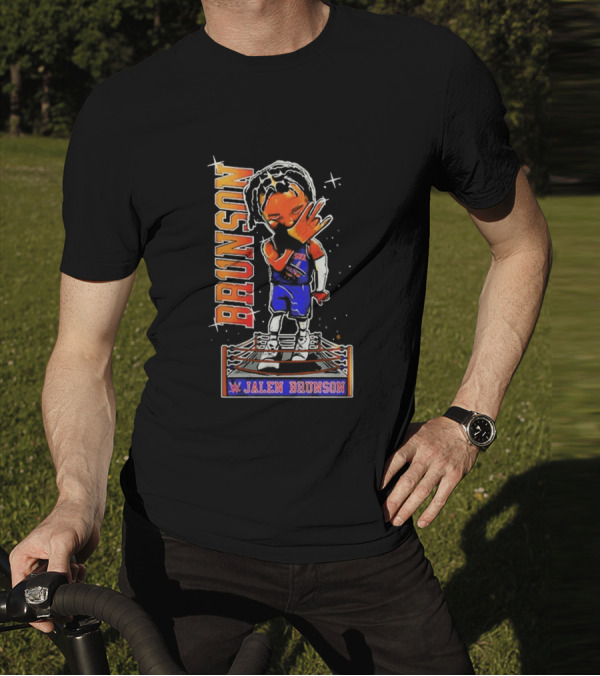 Jalen Brunson Knicks WWE Ring T-Shirt