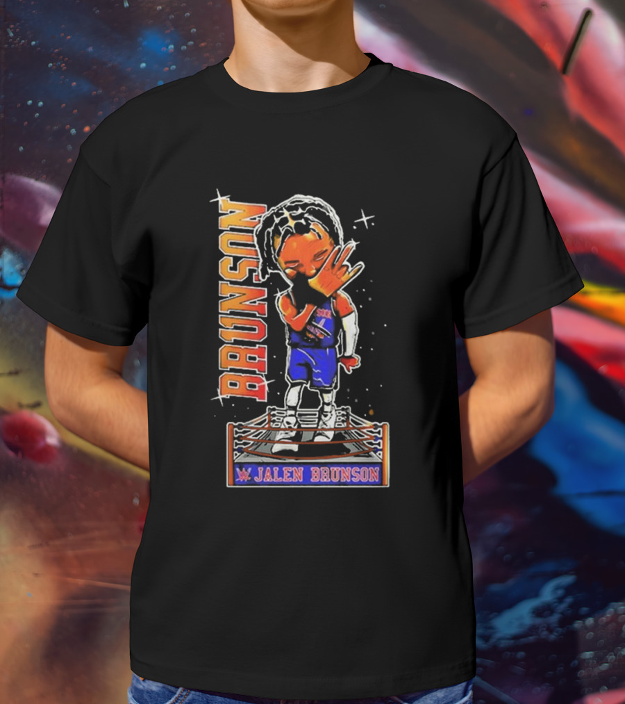 Jalen Brunson Knicks WWE Ring T-Shirt