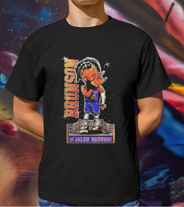Jalen Brunson Knicks WWE Ring T-Shirt