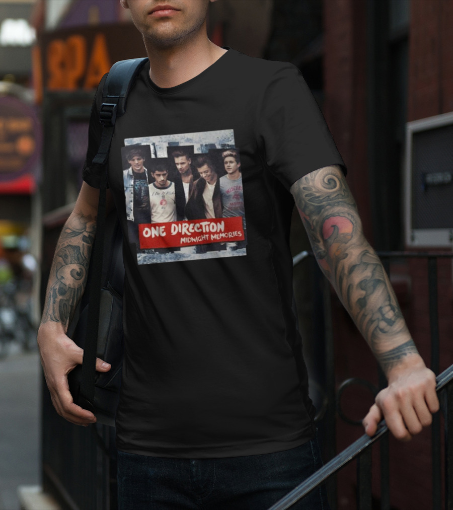 One Direction Midnight Memories Band Photo Collage T-Shirt