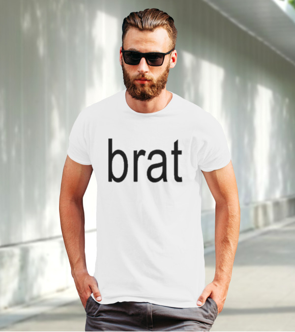 Charli Brat Vlone Brat Text Black T-Shirt