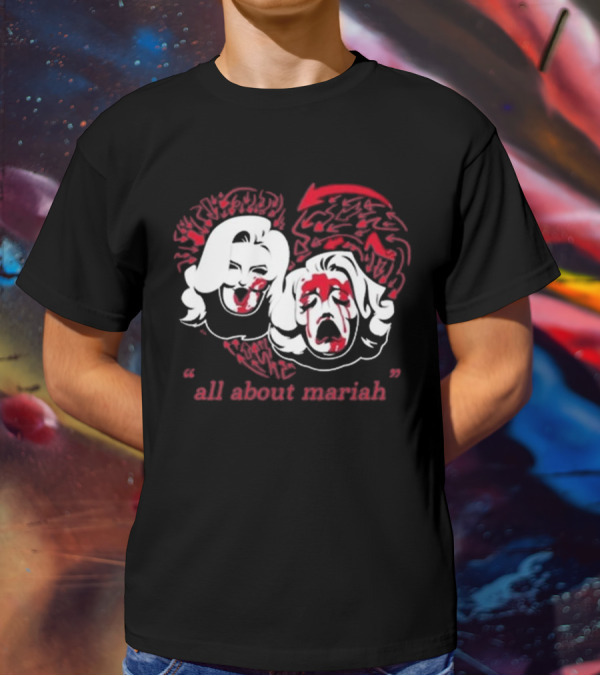 Mariahmayx All About Mariah Heart Faces Red Arrows T-Shirt