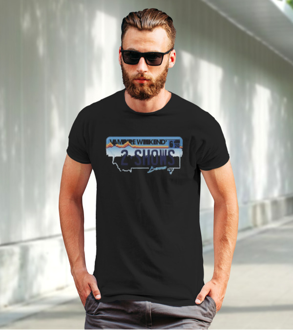 Vampire Weekend 2 Shows Bonner Montana 6-24 T-Shirt