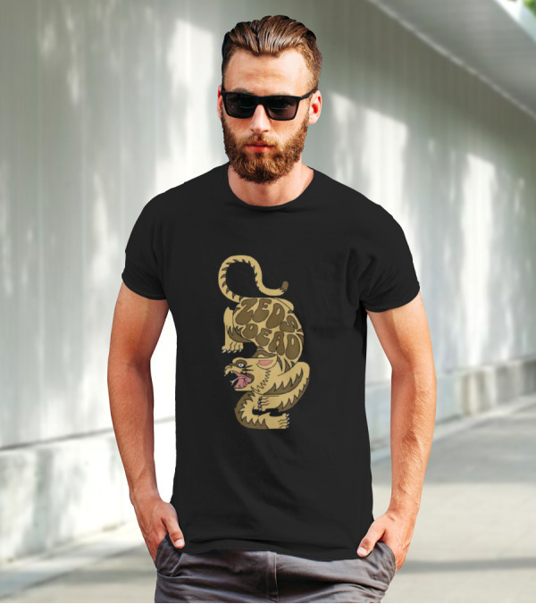 Zeds Dead Luxfury Black Retro Tiger Design Zeds Dead T-Shirt