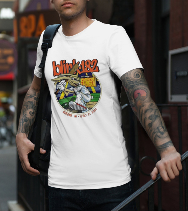Blink 182 One More Time Baseball Character Citi Field Queens NY July 21 T-Shirt