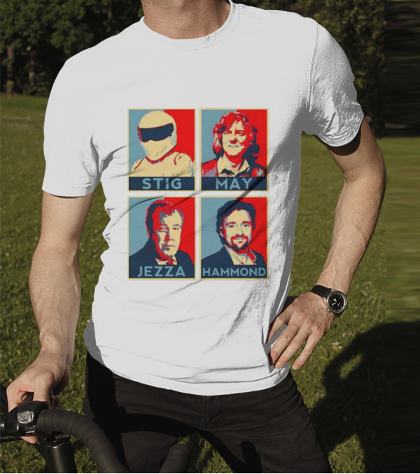 Stig May Jezza Hammond Top Gear Iconic Trio T-Shirt
