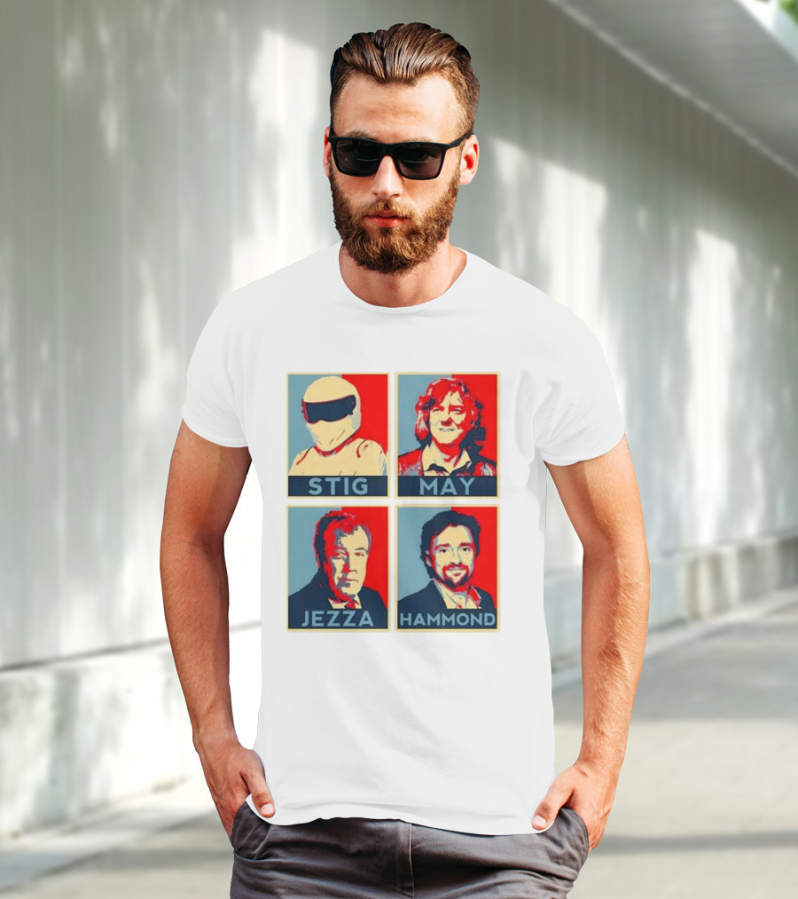 Stig May Jezza Hammond Top Gear Iconic Trio T-Shirt