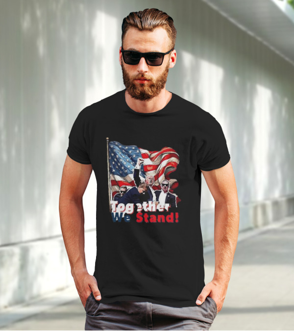 Together We Stand American Flag T-Shirt