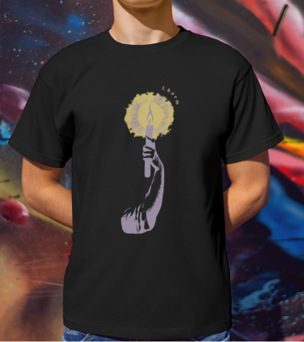 Clairo Charm Candle Hand Yellow Purple T-Shirt