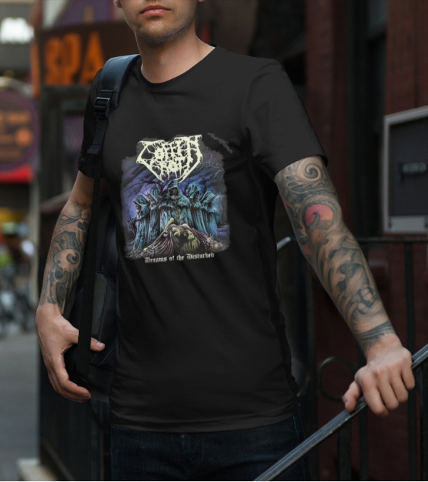 Coffin Rot Dreams Of The Disturbed Hooded Figures Enigmatic Ritual Scene T-Shirt
