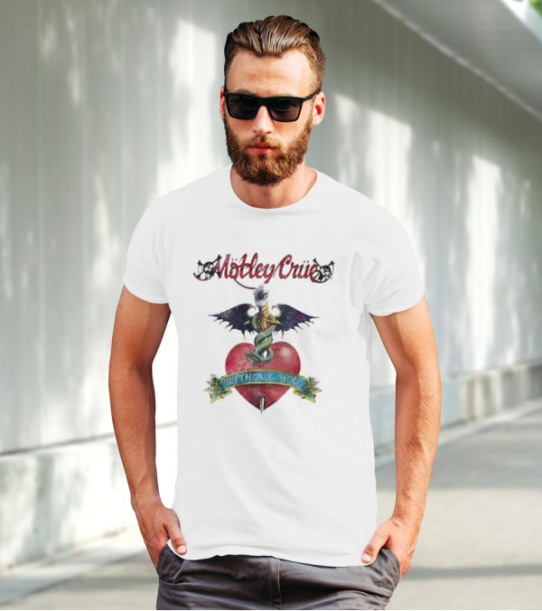 Motley Crue Dr Feelgood Album Without You Heart And Snake T-Shirt