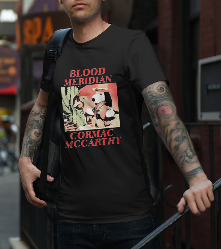 Blood Meridian Cormac McCarthy Snoopy Cowboy Cactus T-Shirt