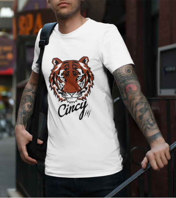 Cincy Tiger Head T-Shirt
