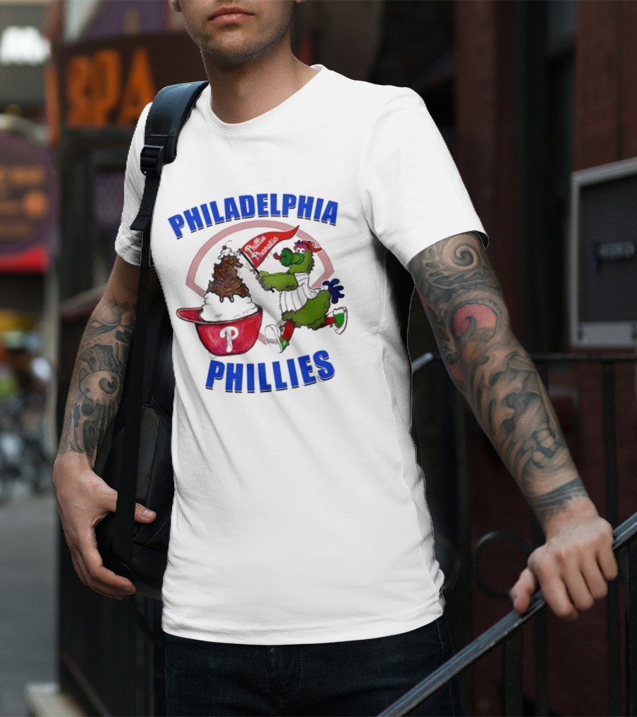 Philadelphia Phillies Phanatic Ice Cream Ring The Bell T-Shirt