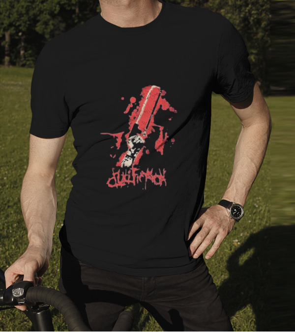 Crucifixion Saw Rise Records Blood Splatter Chainsaw T-Shirt