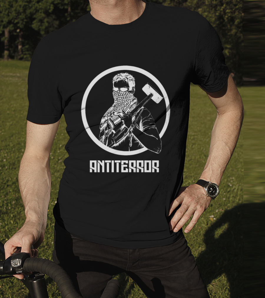 Antiterror Russian Machine Warrior With Sledgehammer T-Shirt