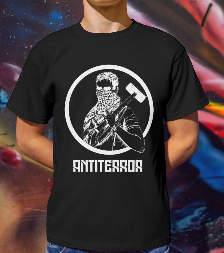 Antiterror Russian Machine Warrior With Sledgehammer T-Shirt