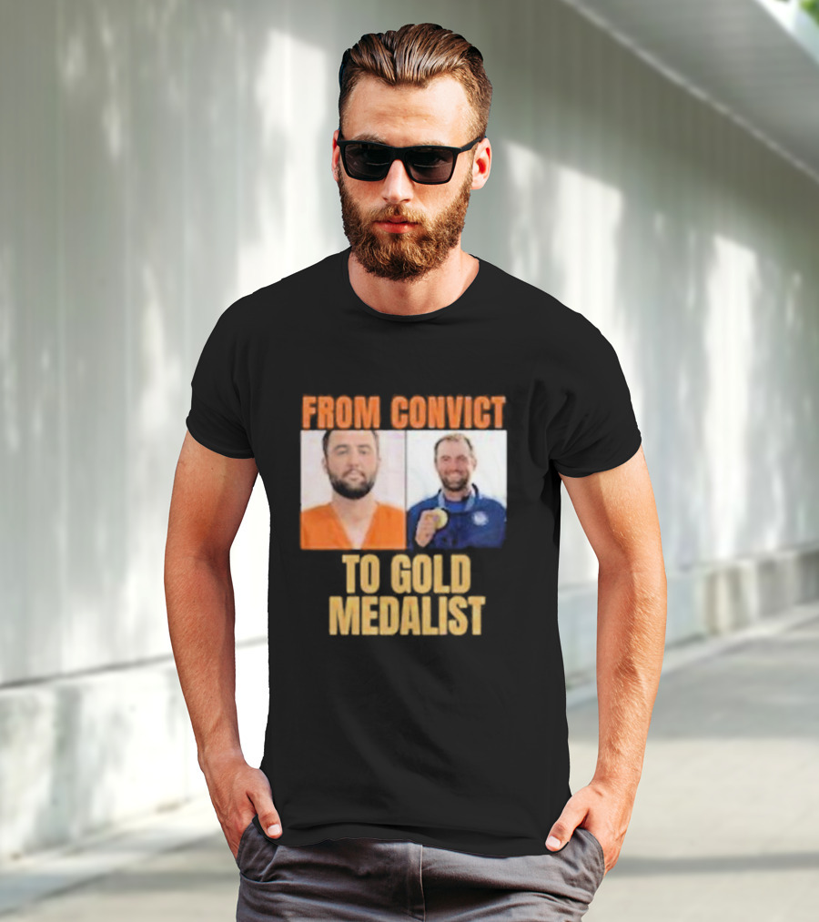 From Convict To Gold Medalist: Scottie Scheffler Transformation T-Shirt