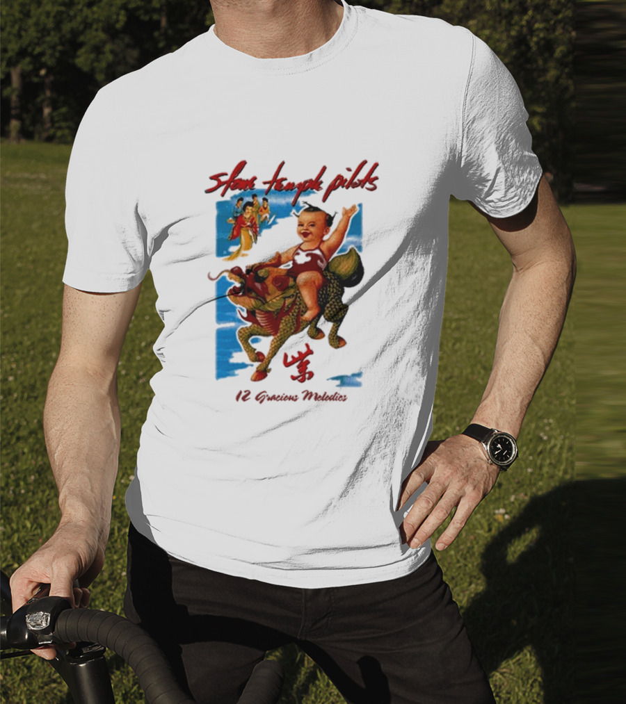 Stone Temple Pilots 12 Gracious Melodies Baby Riding Dragon T-Shirt
