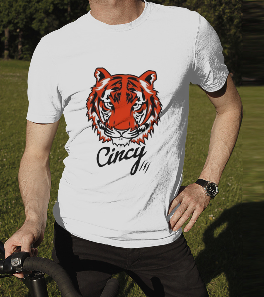 Cincy The Tiger Head By Ted Karras T-Shirt