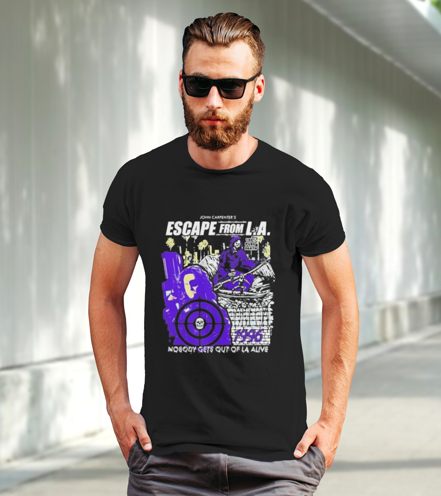 John Carpenter's Escape From L.A. 1996 Nobody Gets Out Of LA Alive T-Shirt