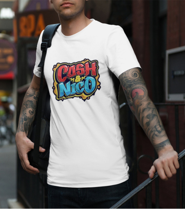 CASH And NICO Colorful Bold Typography T-Shirt