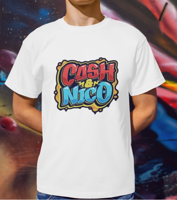 CASH And NICO Colorful Bold Typography T-Shirt