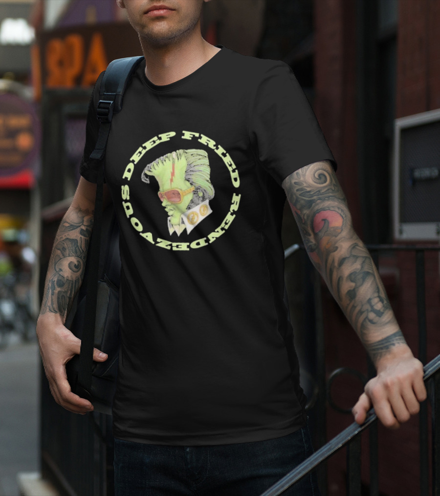Deep Fried Rendezvous Neon Rockabilly Visage T-Shirt