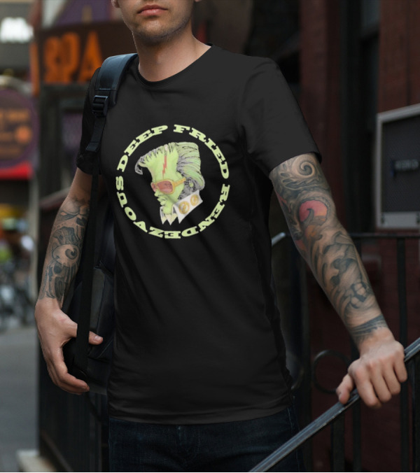 Deep Fried Rendezvous Neon Rockabilly Visage T-Shirt