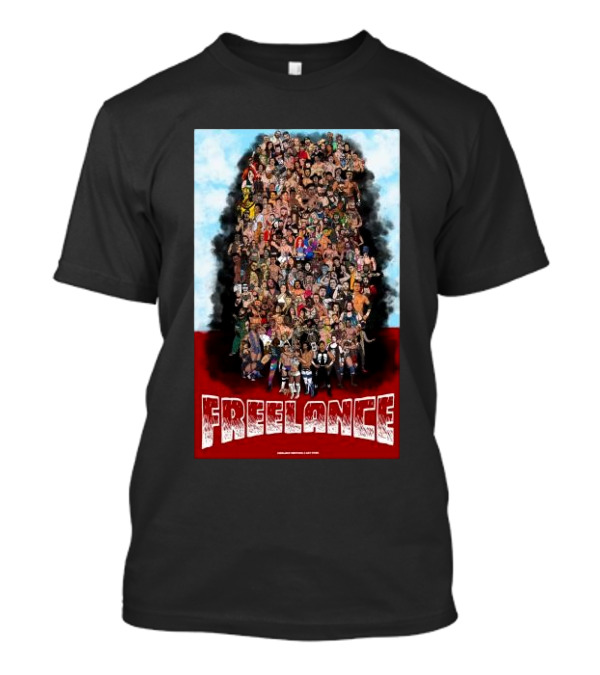 Freelance Wrestling Collage Of Alex Storm Characters T-Shirt