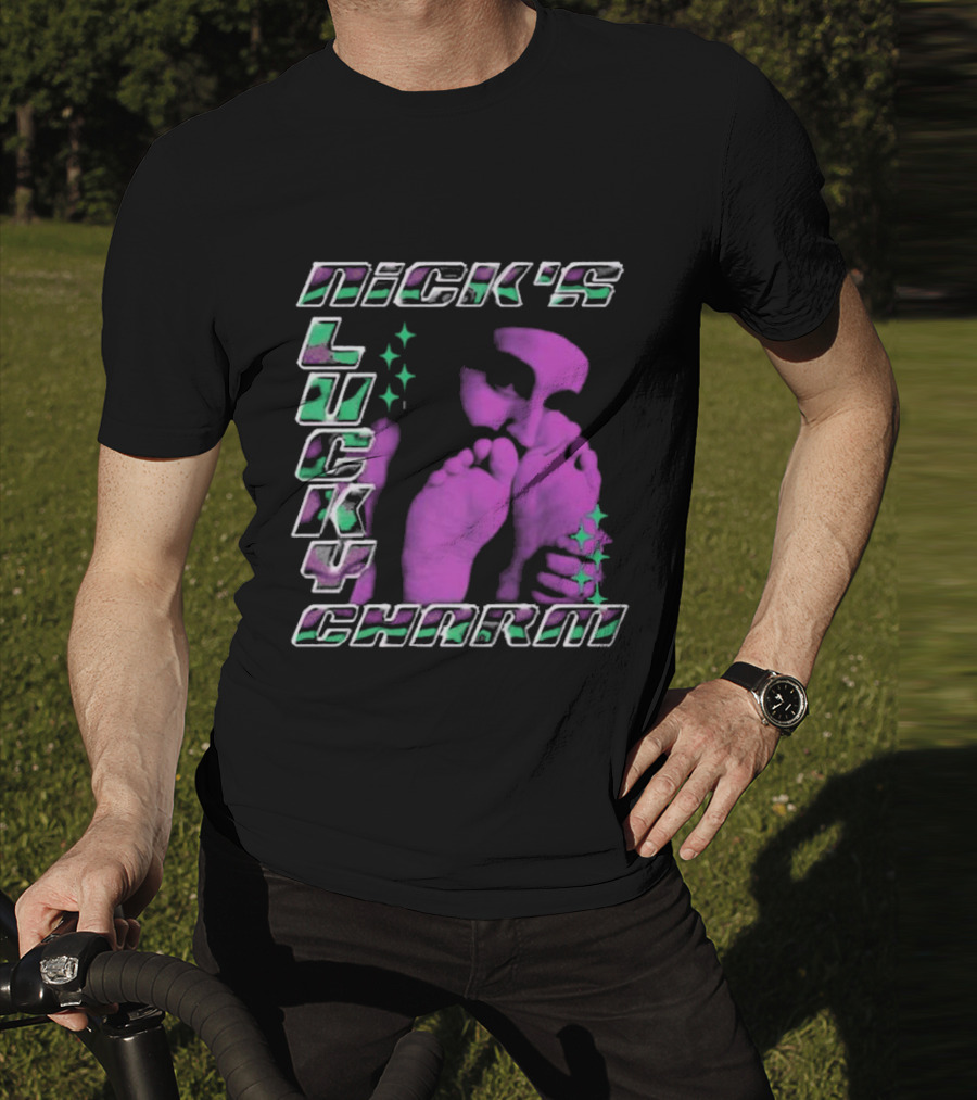 Nick's Lucky Charm Starry Neon Feet T-Shirt