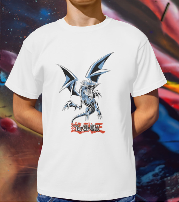 TB 2623 Yu-Gi-Oh Blue Eyes White Dragon Kanji T-Shirt