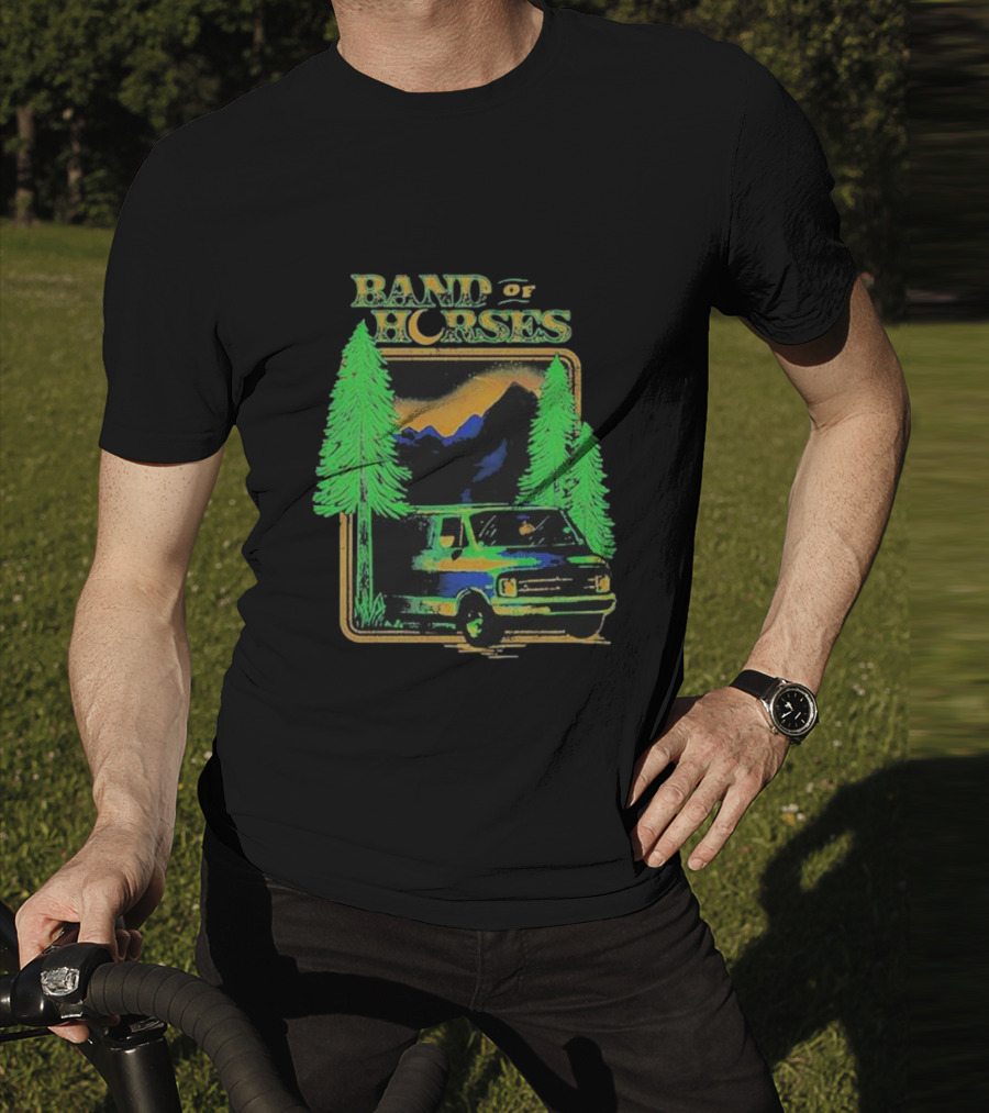 Band Of Horses Mountain Van Scenic Trees T-Shirt