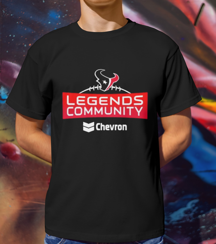 Houston Texans Legends Community Chevron Football Logo Partnership T-Shirt